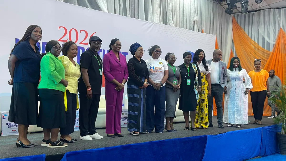 Group photograph of healthcare leaders at the HEFAAMA World Patient Safety Day programme